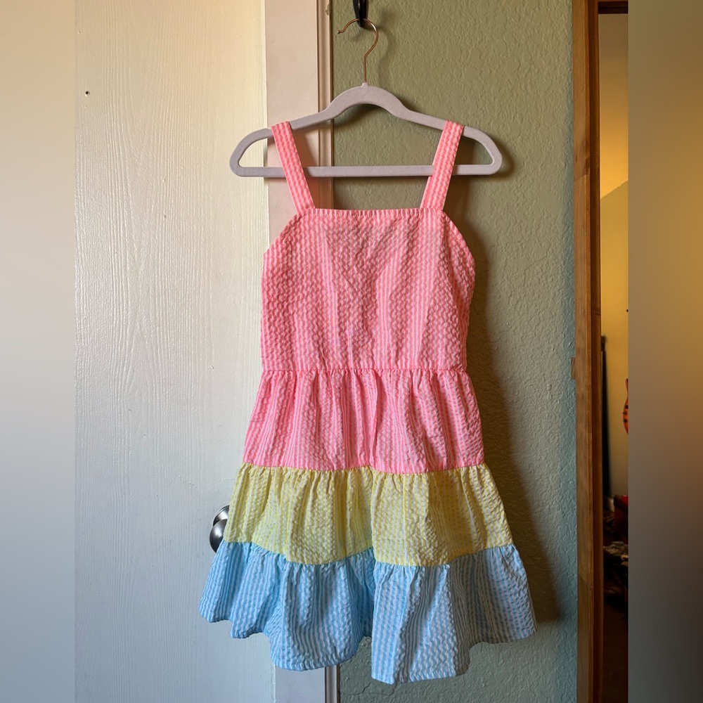 Neon Girl dress • Colorful Tiered Kids Dress